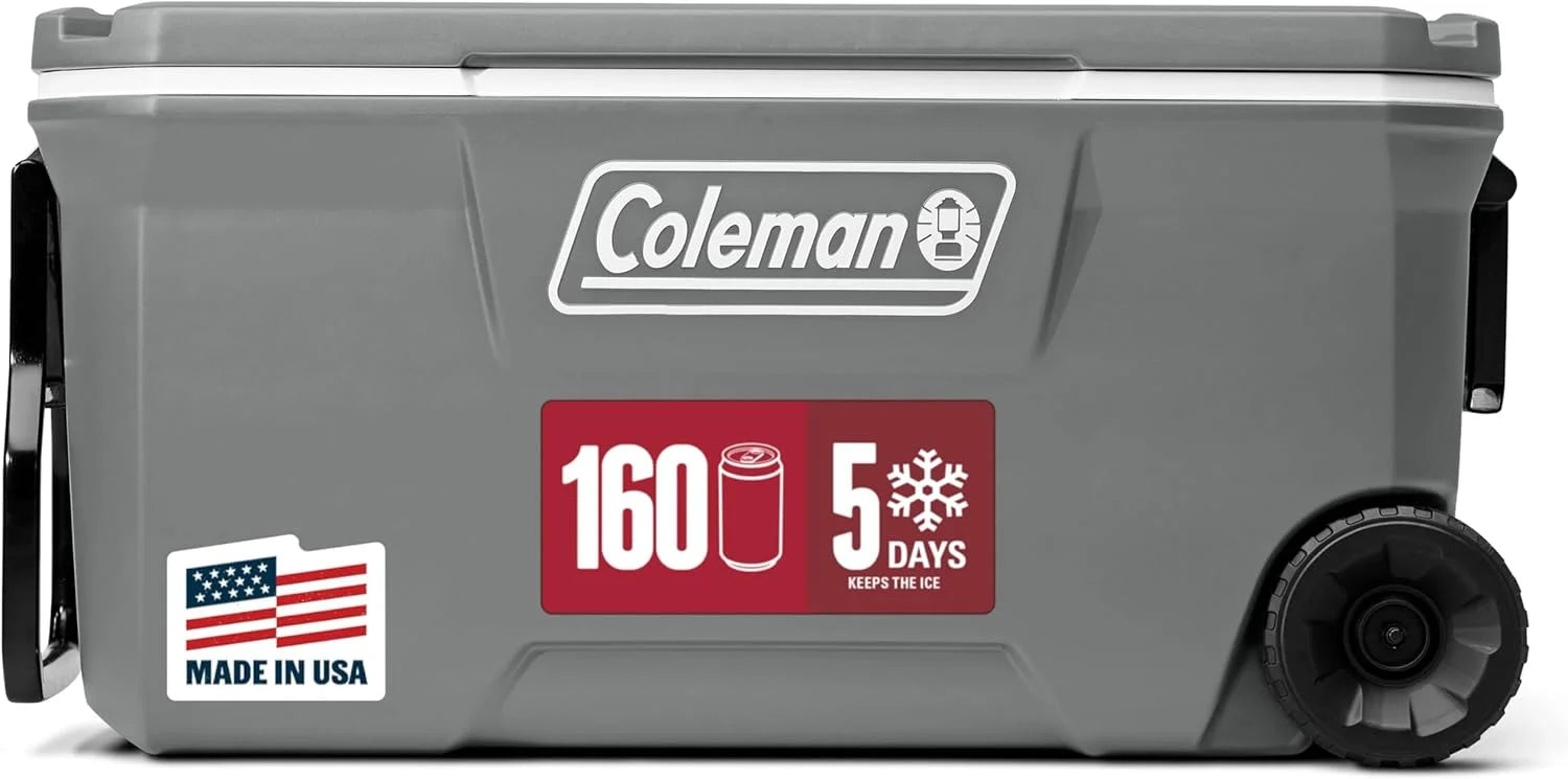 Coleman Classic Series Insulated Portable Rolling Cooler with Wheels, Leak-Resistant Outdoor Hard Cooler Keeps Ice up to bifanuoyard - Image 2