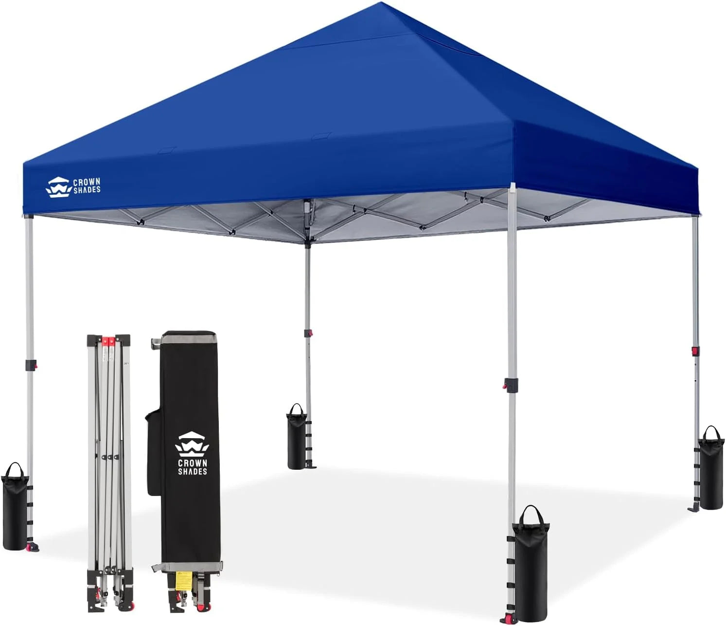CROWN SHADES 10×10 Pop Up Canopy, Patented CenterLok One Push Tent Canopy, 8 Stakes, 4 Ropes (10×10 bifanuoyard - Image 5