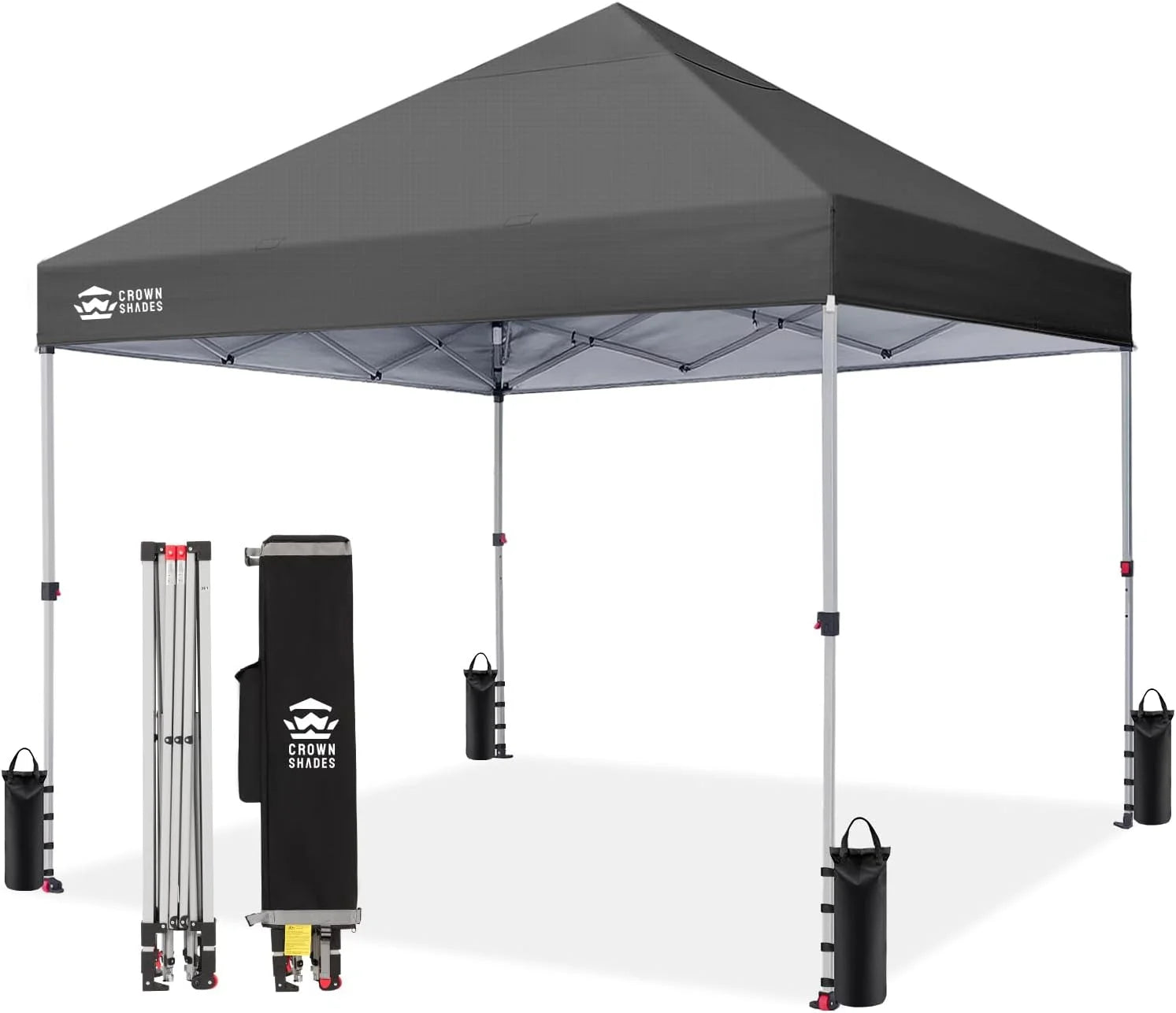 CROWN SHADES 10×10 Pop Up Canopy, Patented CenterLok One Push Tent Canopy, 8 Stakes, 4 Ropes (10×10 bifanuoyard - Image 15