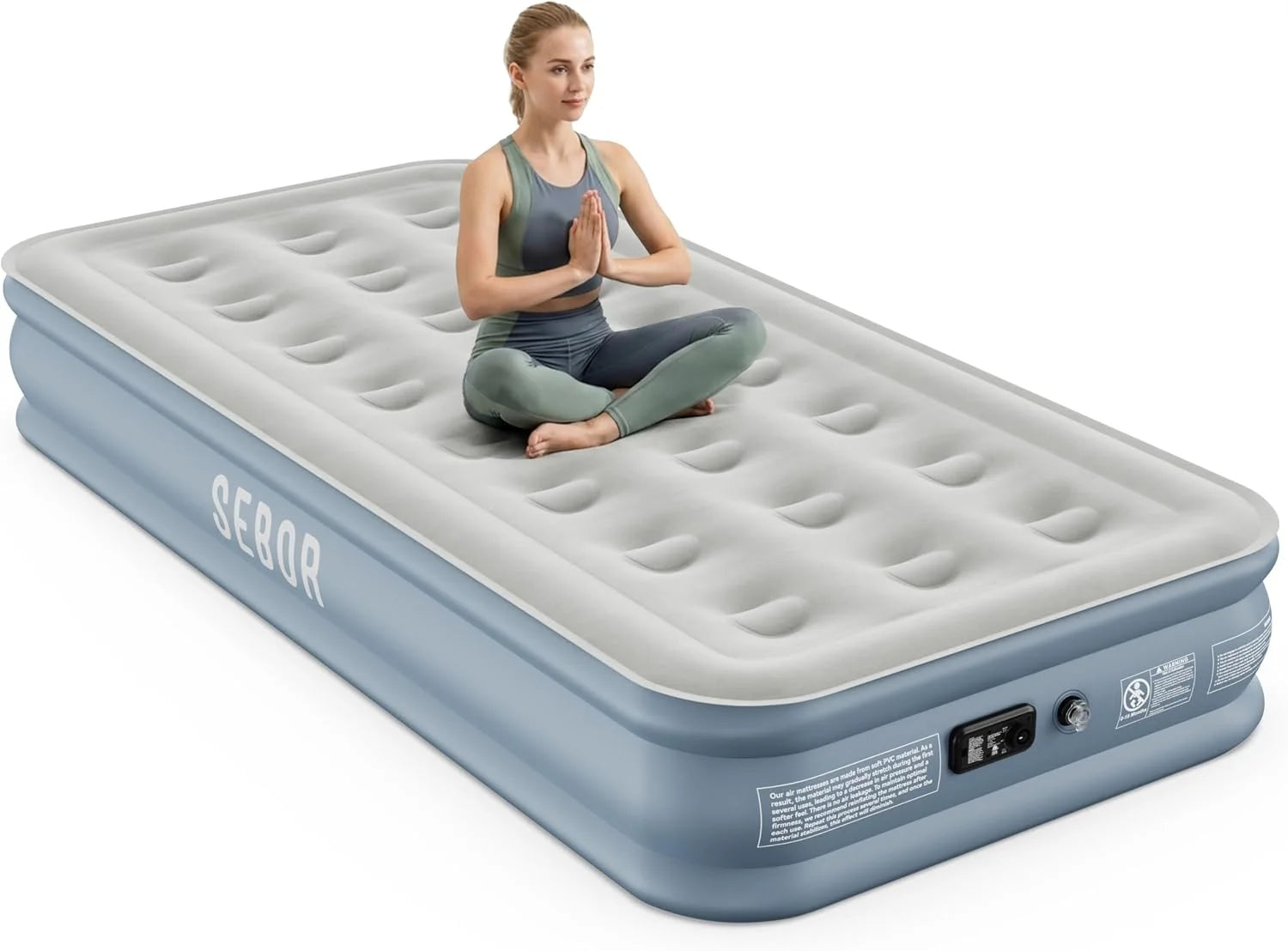 New Arrivals Air Mattress Queen with Built-in Pump 18, Comfortable Self-Inflating Blow up Mattress with High-Speed Pump