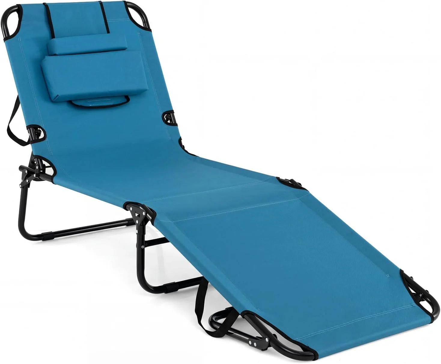 New Arrivals Beach Lounge Chair, Sunbathing Chair Patio Lounge Chair Folding Adjustable Recliner with Hole for Face - Image 5