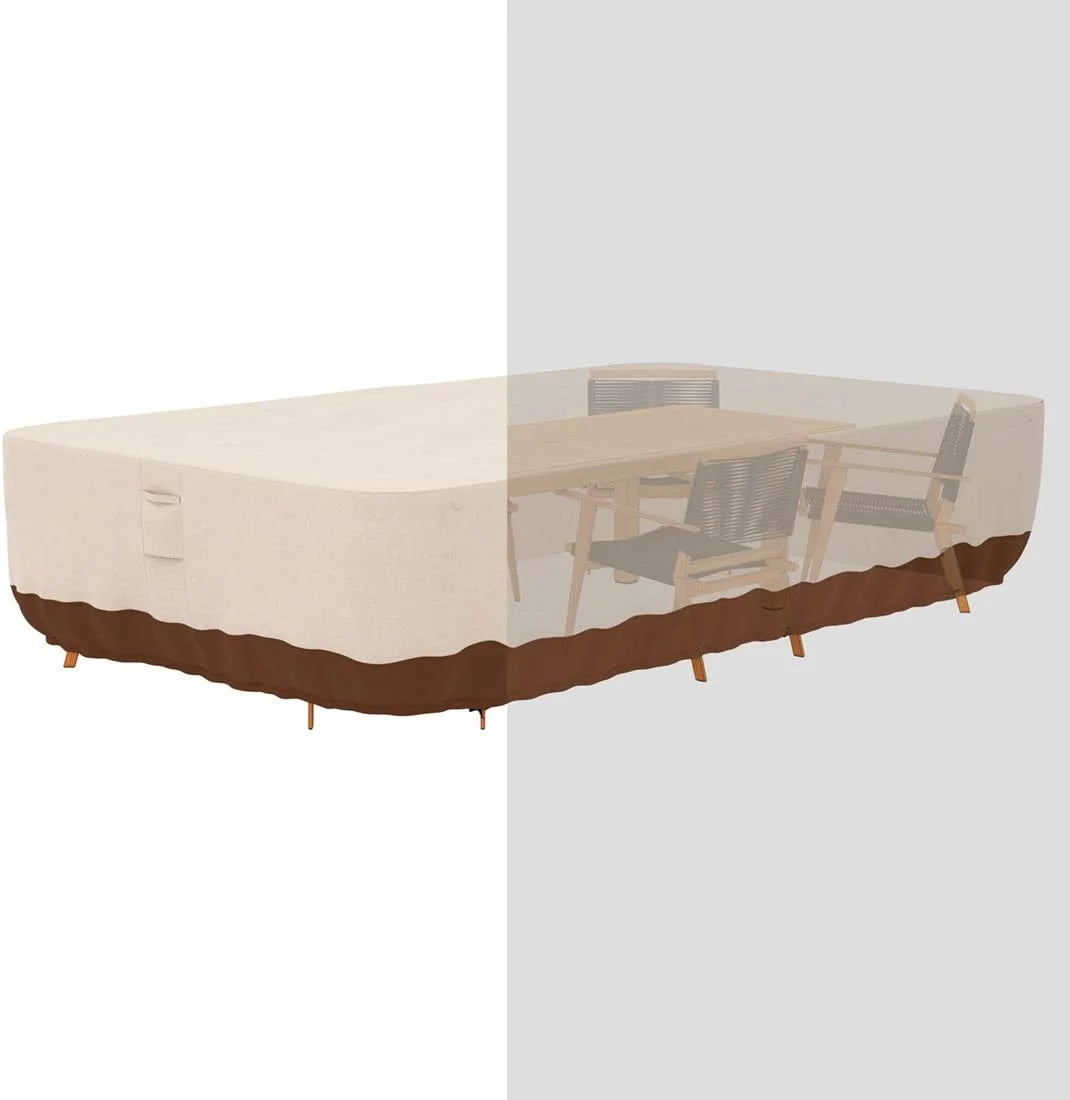 Tuyeho 124x84 Heavy Duty 900D Outdoor Patio Furniture Set Cover Waterproof - Image 7