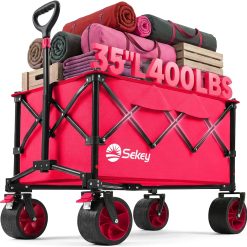 Alternative view of 250L Wagons Carts Foldable with Big All-Terrian Beach Wheels, Collapsible Heavy Duty Wagon, Extra Large Folding Wagon