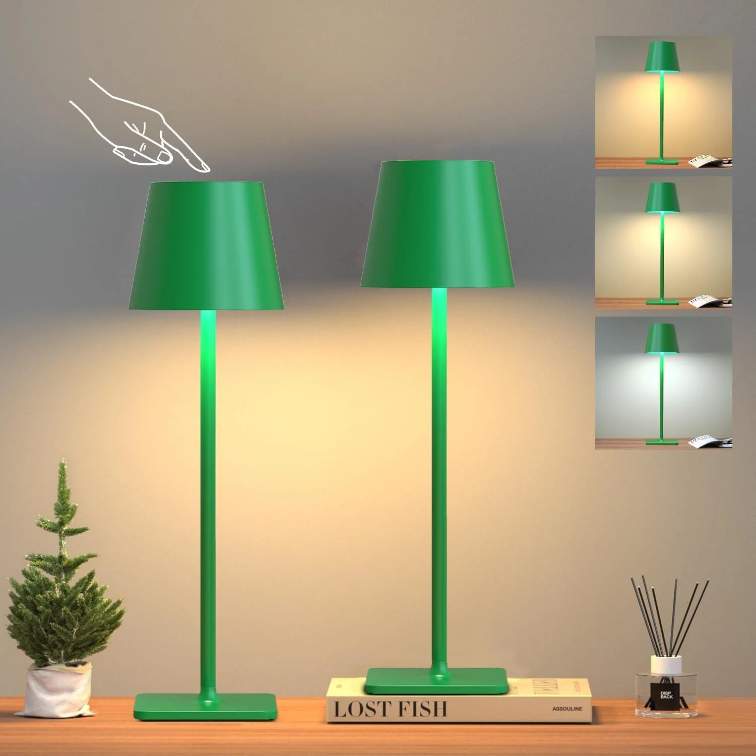 Yogaret 4 Pack Gold Rechargeable Led Cordless Table Lamps bifanuoyard - Image 10
