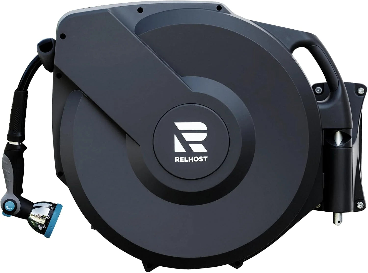 New Arrivals Retractable Garden Hose Reel, 1/2 in x 100 ft Wall Mount Heavy Duty Hose Reel with Any-Length Lock - Image 4