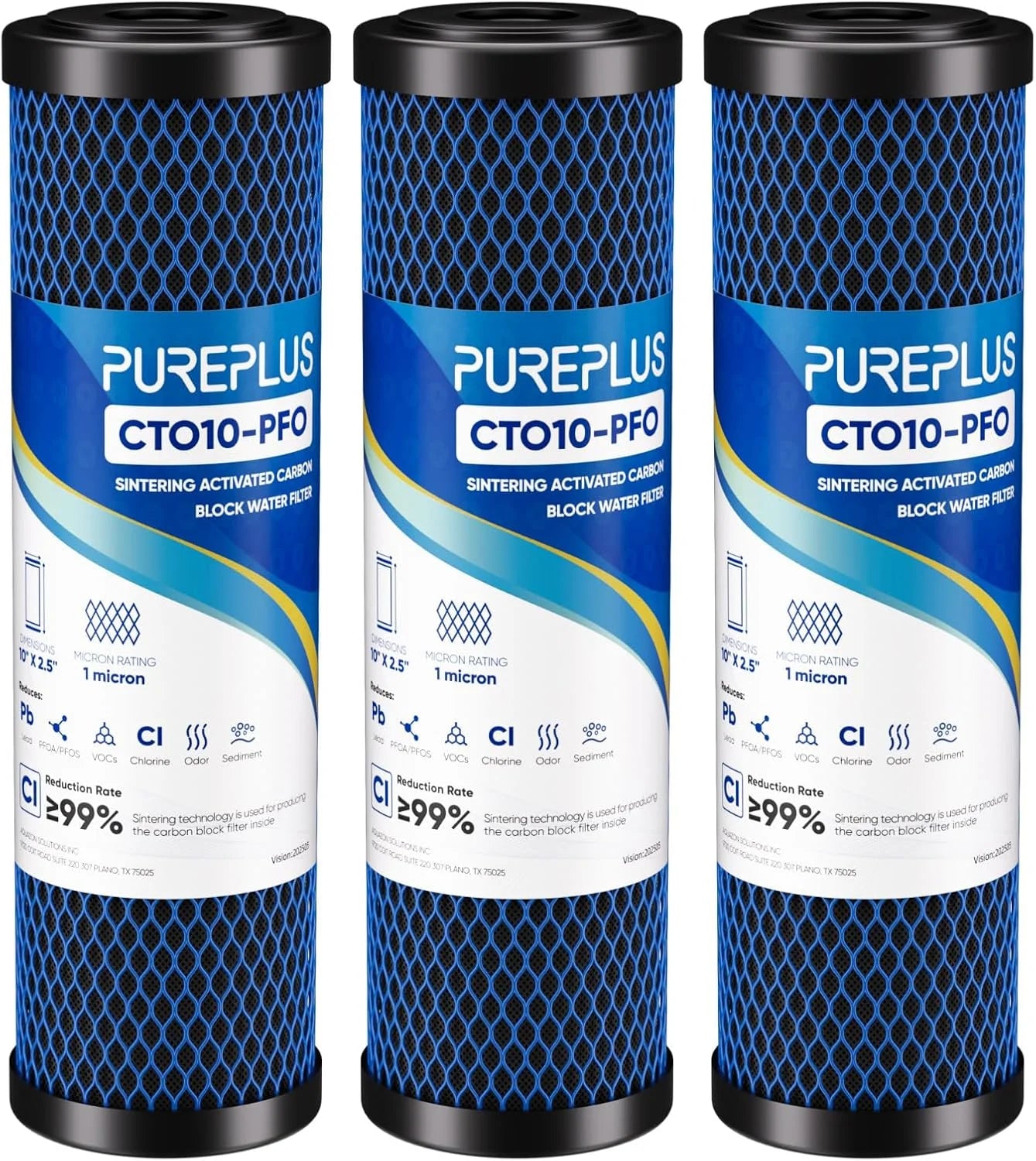New Arrivals Micron 2.5 x 10 Whole House CTO Carbon Water Filter Cartridge Replacement for Under Sink Water Filter System - Image 6