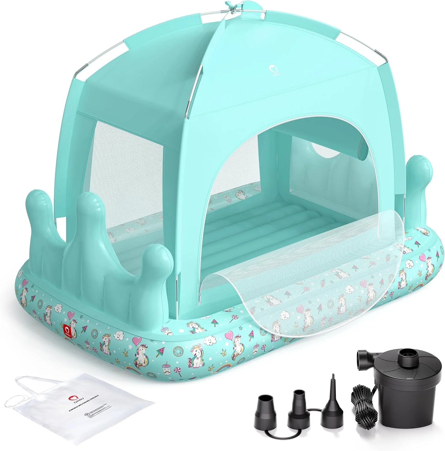 QPAU Princess Portable Kids Air Mattress for Girls, for Home, Ages 3+ bifanuoyard - Image 2