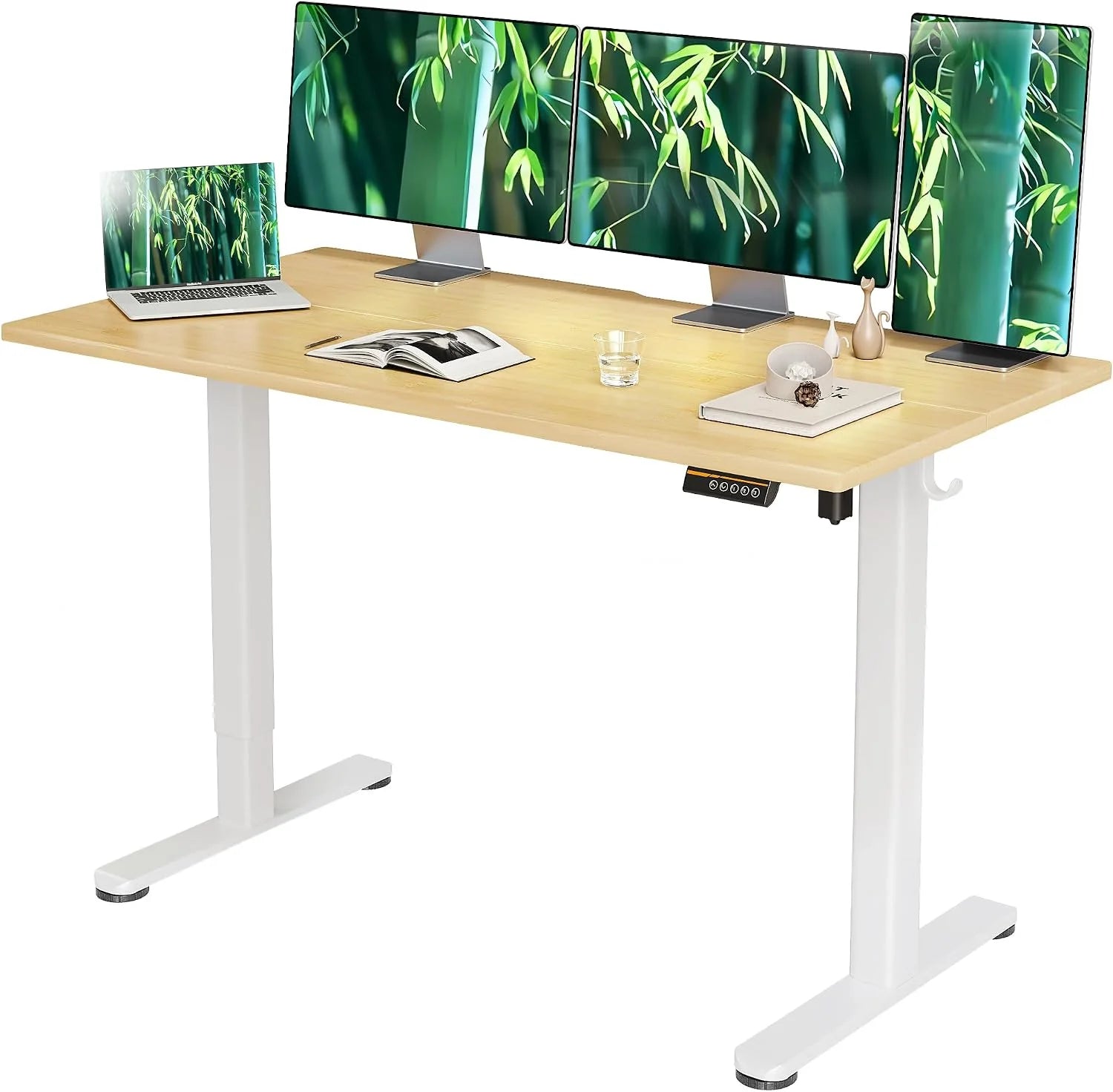New Arrivals Electric Standing Desk, Adjustable Height Stand up Desk, 24x48 Inches Sit Stand Home Office Desk with Splice - Image 15