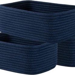 Alternative view of New Arrivals Woven Storage Organizing Basket, 12 x 8 x 4.5 inch, 3 Pack, Shelf baskets for closet organization