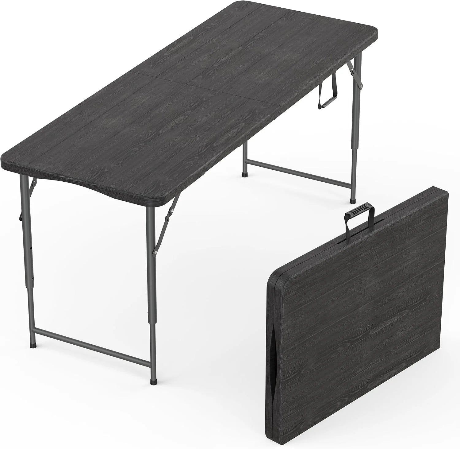 Our Modern Space 8 Feet Foldable Table with Built in Handle & Steel Legs, Heavy Duty Portable bifanuoyard - Image 12