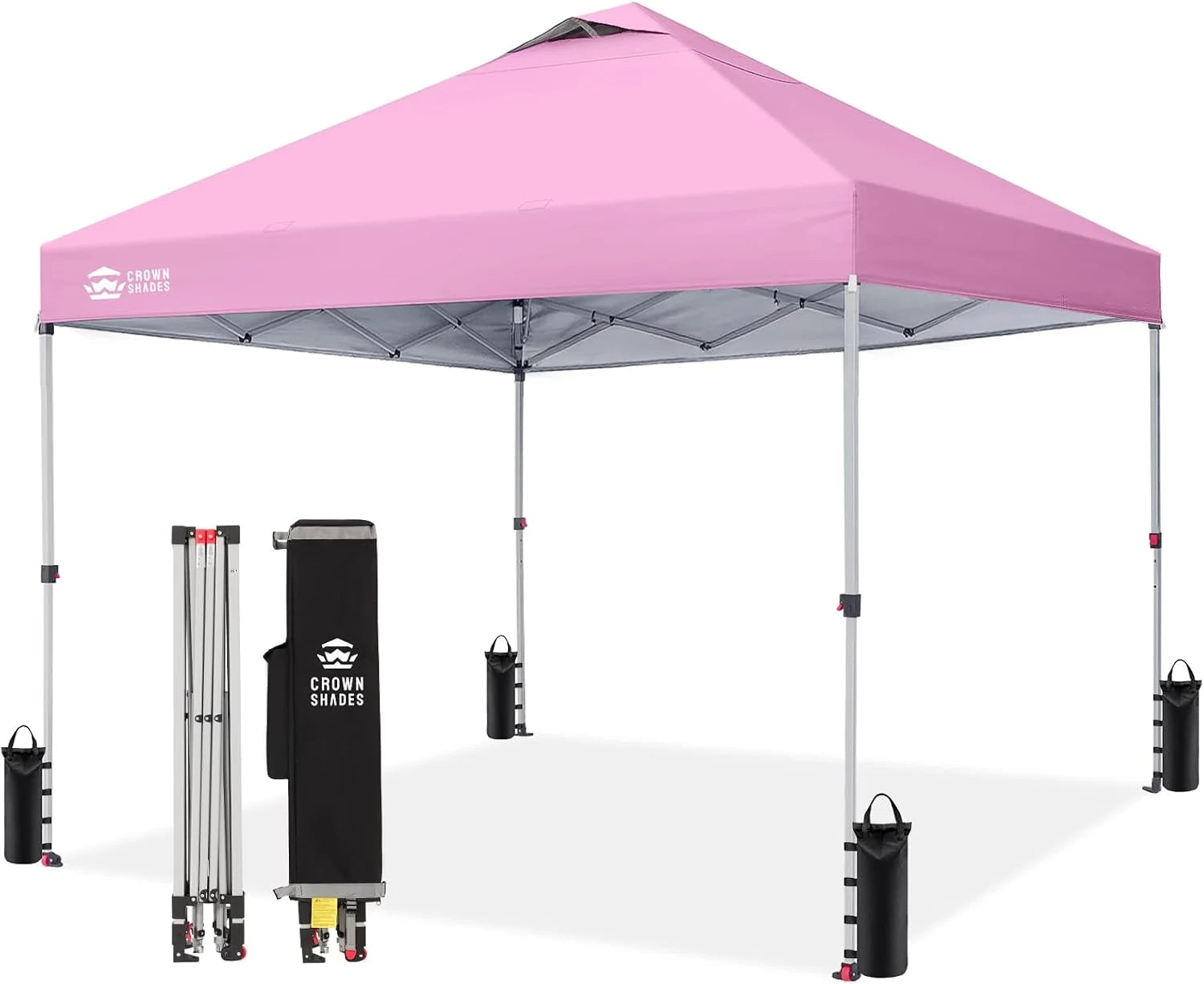 CROWN SHADES 10×10 Pop Up Canopy, Patented CenterLok One Push Tent Canopy, 8 Stakes, 4 Ropes (10×10 bifanuoyard - Image 18