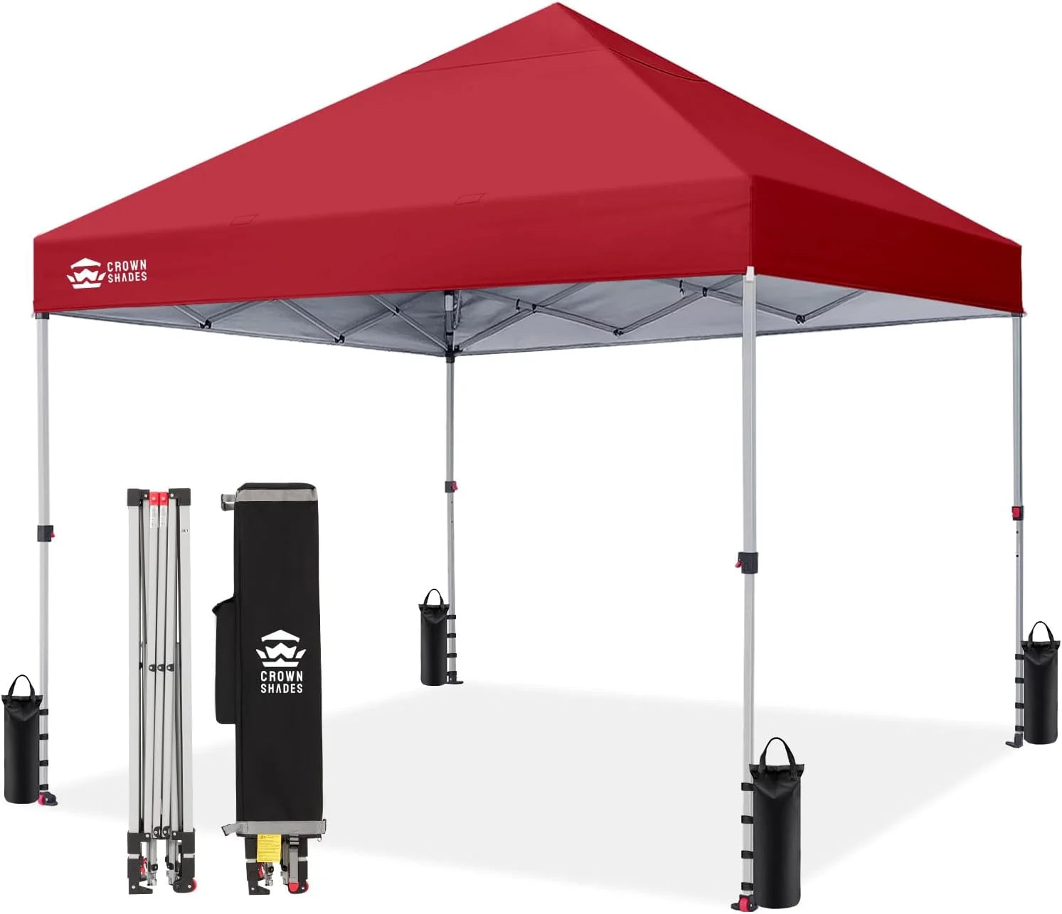 CROWN SHADES 10×10 Pop Up Canopy, Patented CenterLok One Push Tent Canopy, 8 Stakes, 4 Ropes (10×10 bifanuoyard - Image 14