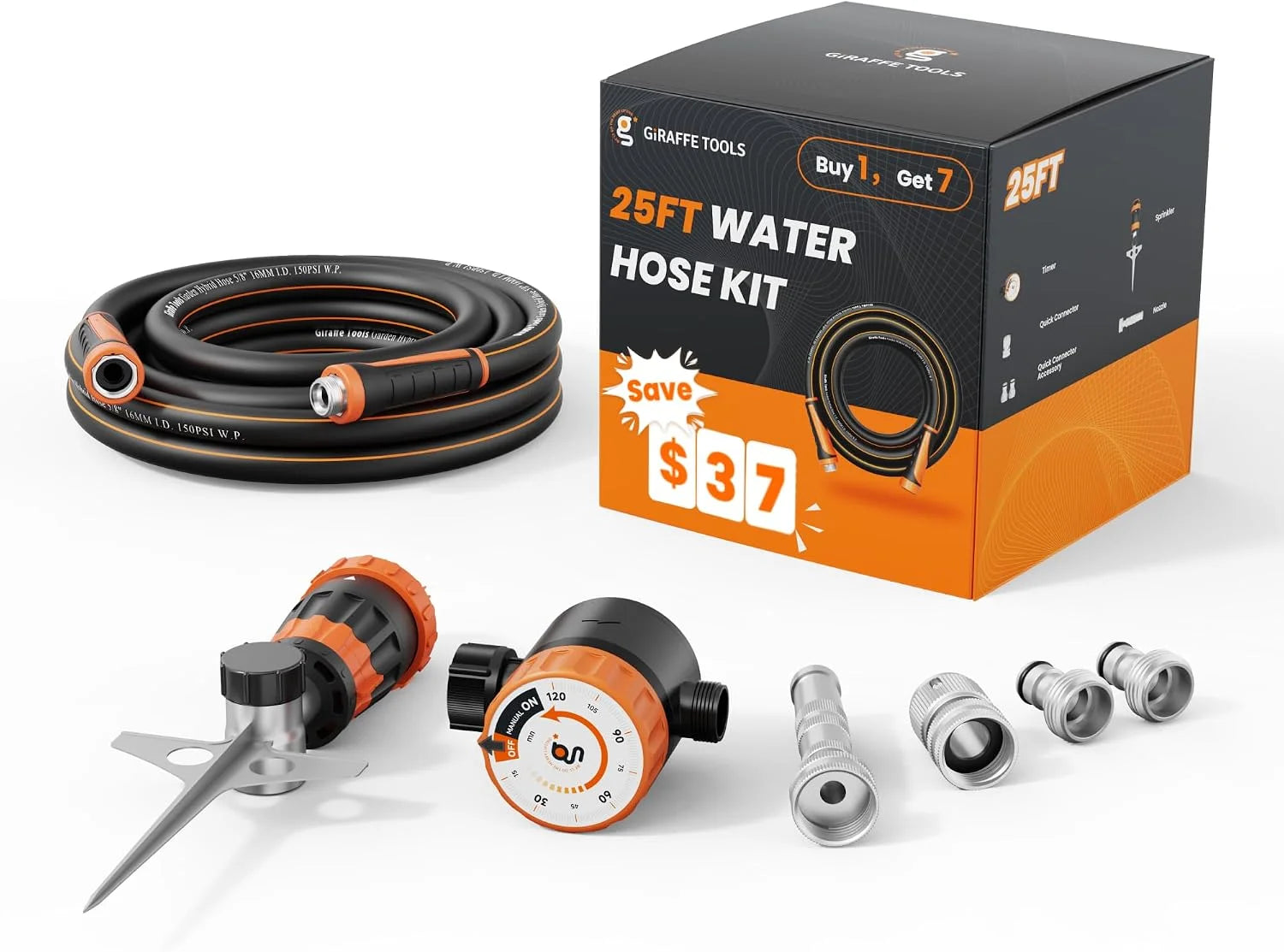 New Arrivals Garden Hose 5/8, Water Hose Heavy Duty, 100ft Male to Female Fittings, Burst 600 PSI - Image 2