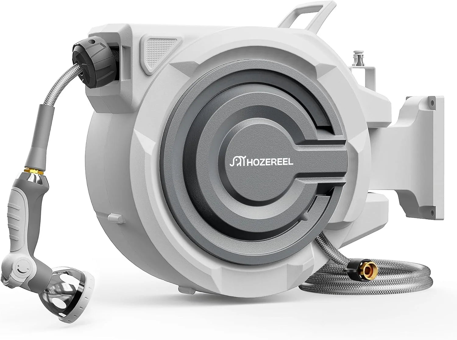 HOZEREEL Retractable Garden Hose Reel 1/2x 110ft, UV Resistant Hose Reels, Any Length Lock 180° Swivel bifanuoyard - Image 2