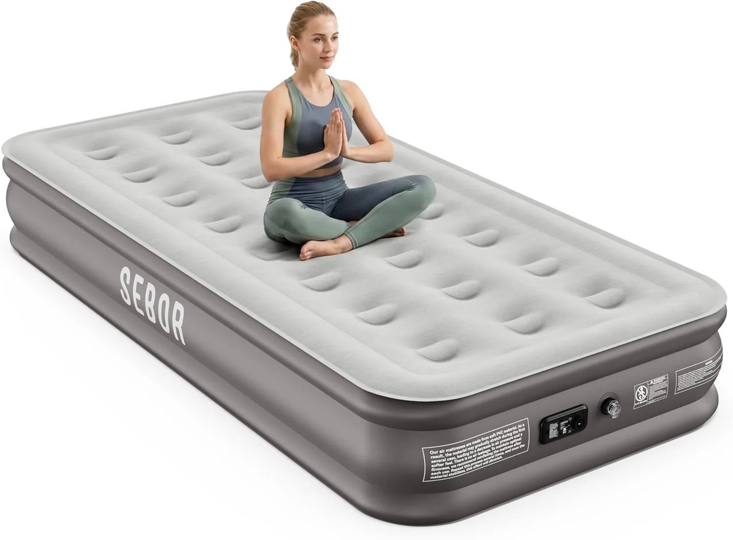 New Arrivals Air Mattress Queen with Built-in Pump 18, Comfortable Self-Inflating Blow up Mattress with High-Speed Pump - Image 8