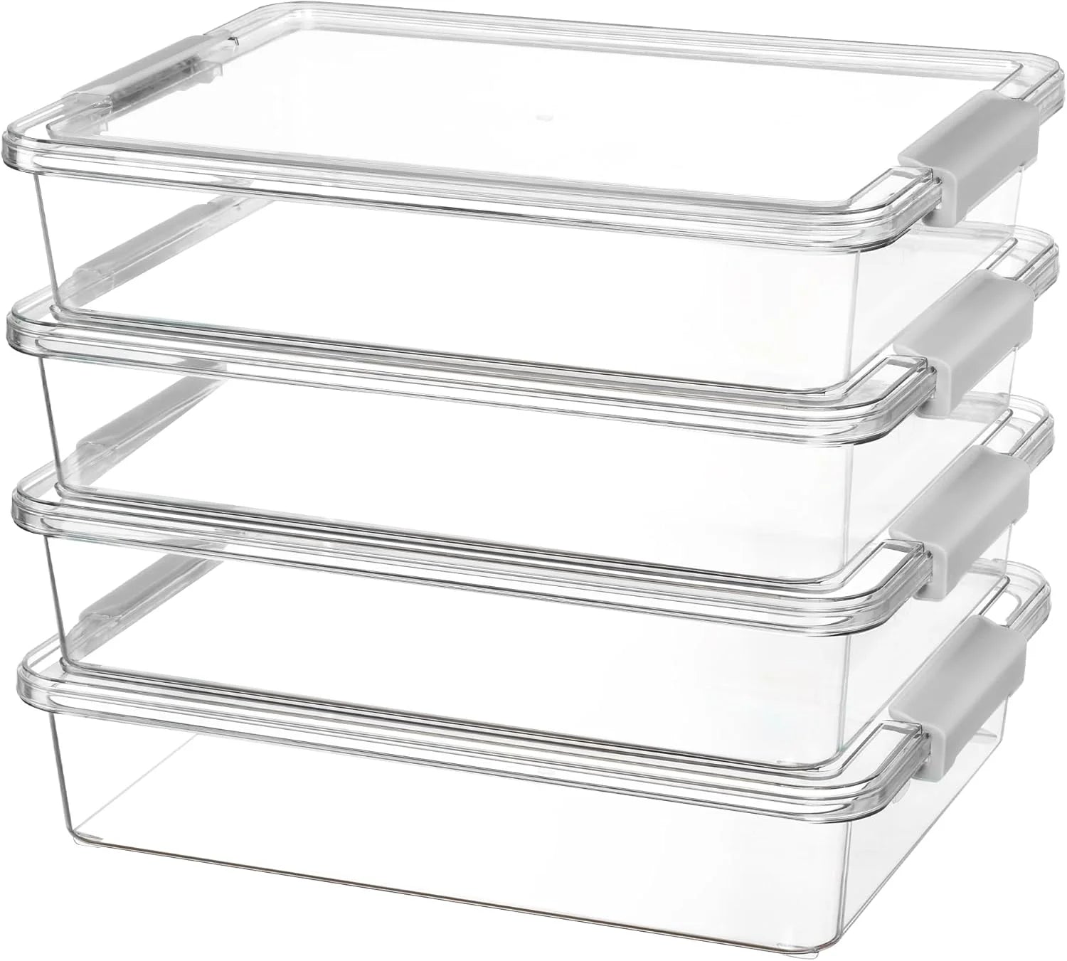 4 Pack 6 Qt Plastic Storage Bins with Lids, Clear Sensory Bins, Stackable Containers for Organizing School & bifanuoyard - Image 7