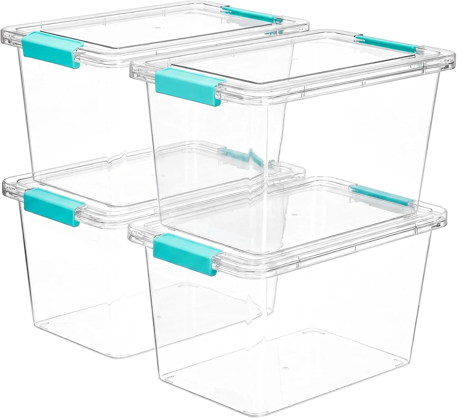 4 Pack 6 Qt Plastic Storage Bins with Lids, Clear Sensory Bins, Stackable Containers for Organizing School & bifanuoyard - Image 2