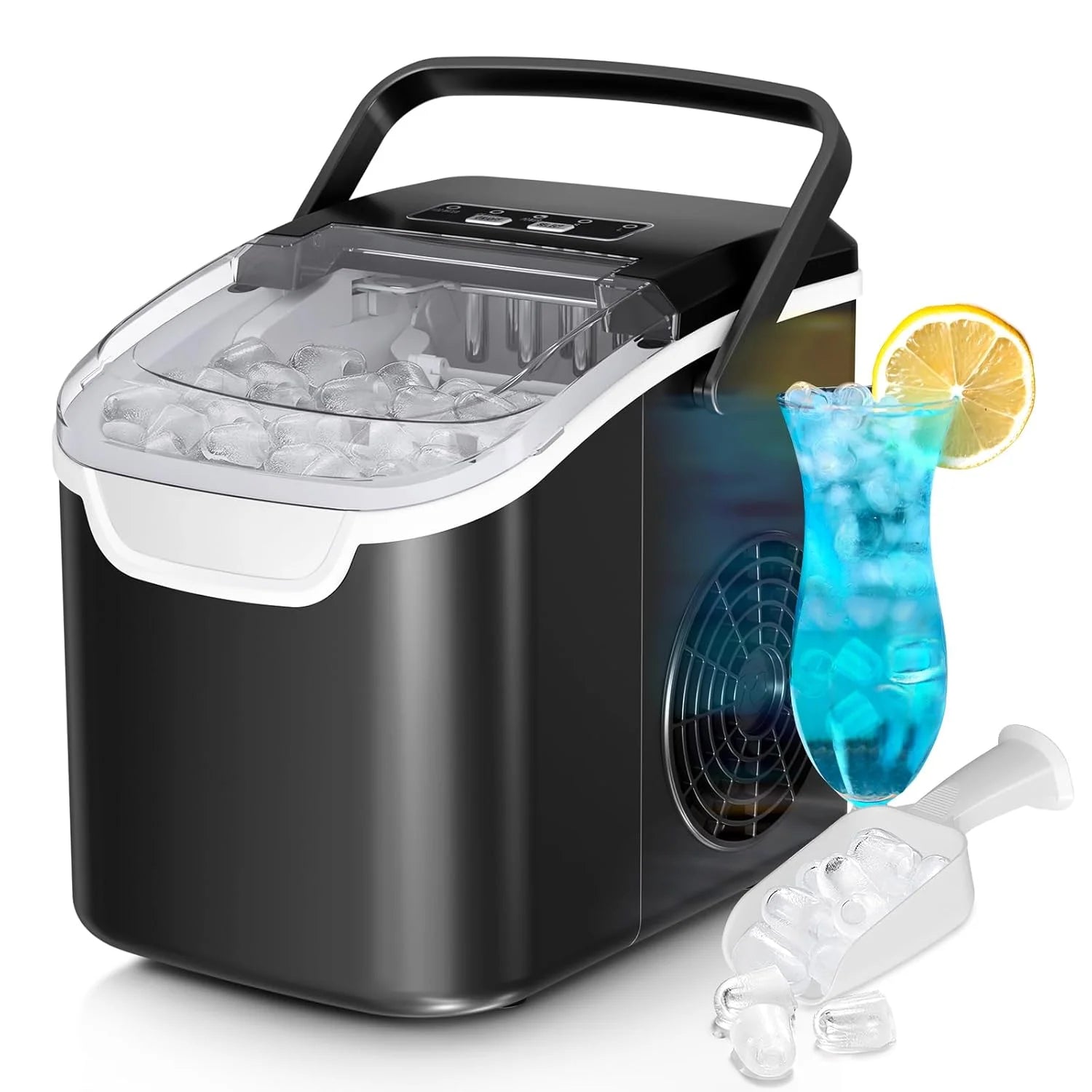 Ice Maker Machine, 8 Ice Cubes in 6 mins, 26lb/Day Ice with 2 Sizes- Portable Mini - Image 4