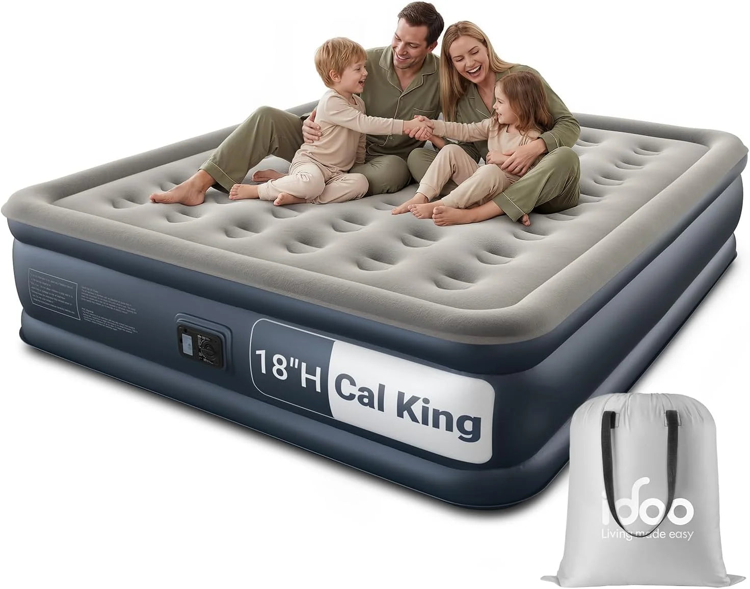 New Arrivals Queen Air Mattress with Built in Pump, 18 Raised Comfort Inflatable Blow up Mattress, Upgraded Support Structure - Image 5