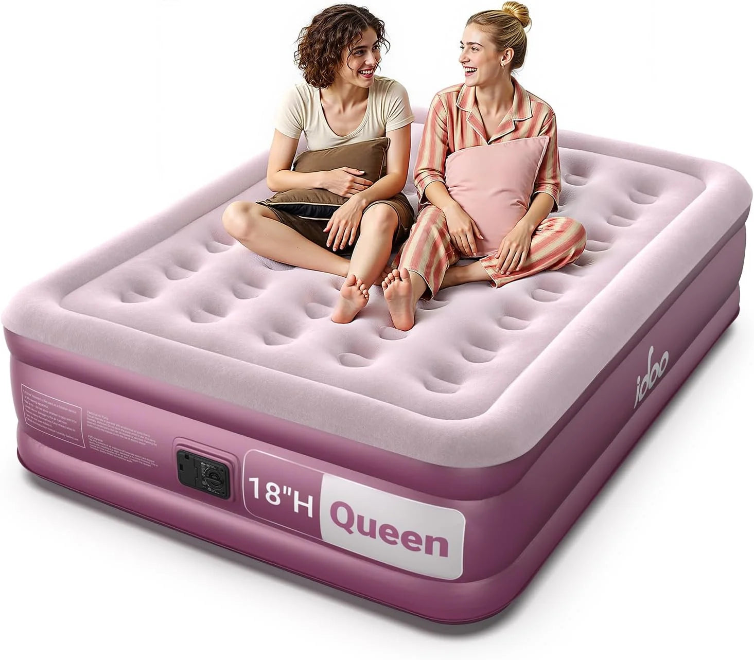New Arrivals Queen Air Mattress with Built in Pump, 18 Raised Comfort Inflatable Blow up Mattress, Upgraded Support Structure - Image 9