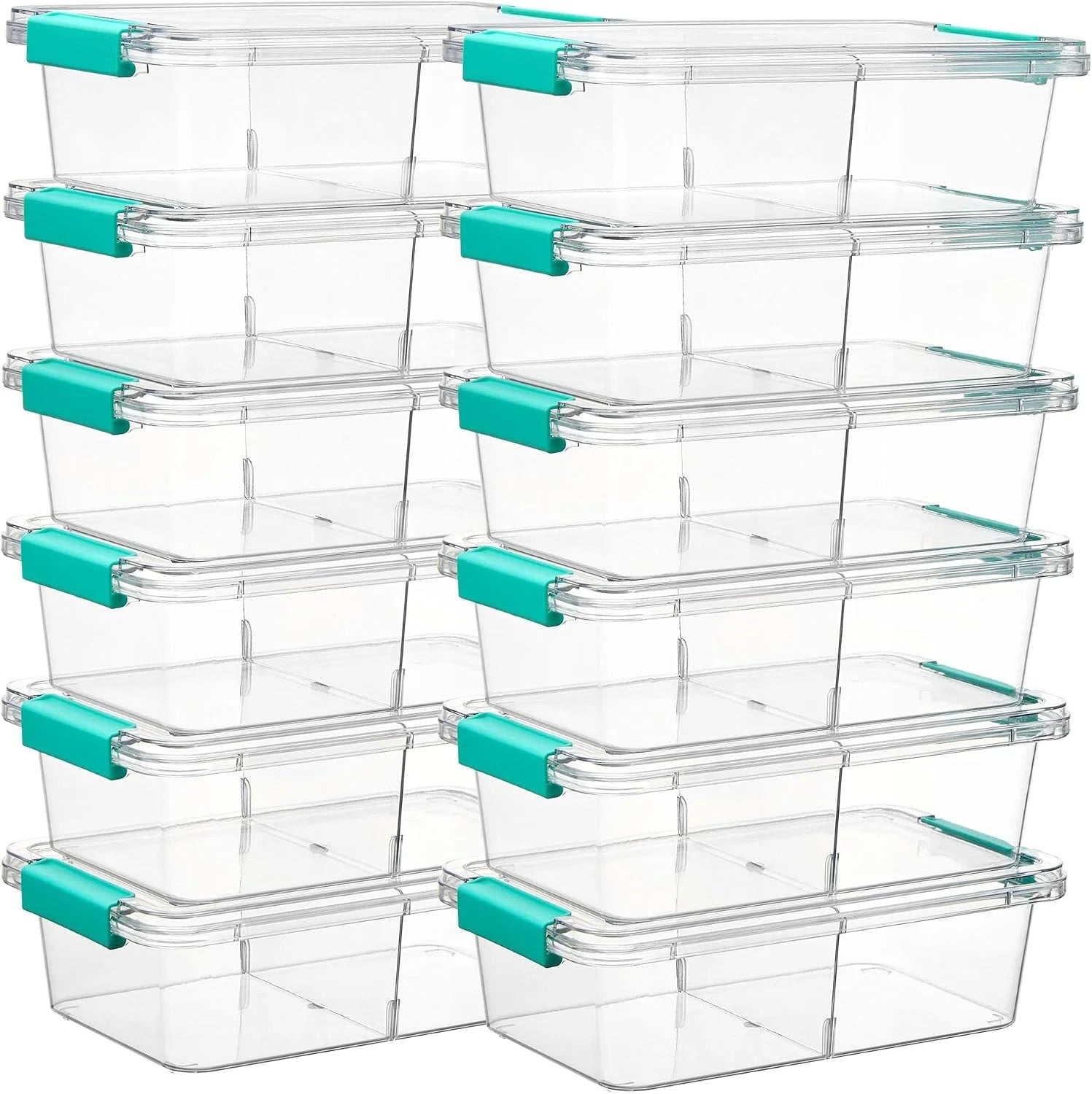 4 Pack 6 Qt Plastic Storage Bins with Lids, Clear Sensory Bins, Stackable Containers for Organizing School & bifanuoyard - Image 3