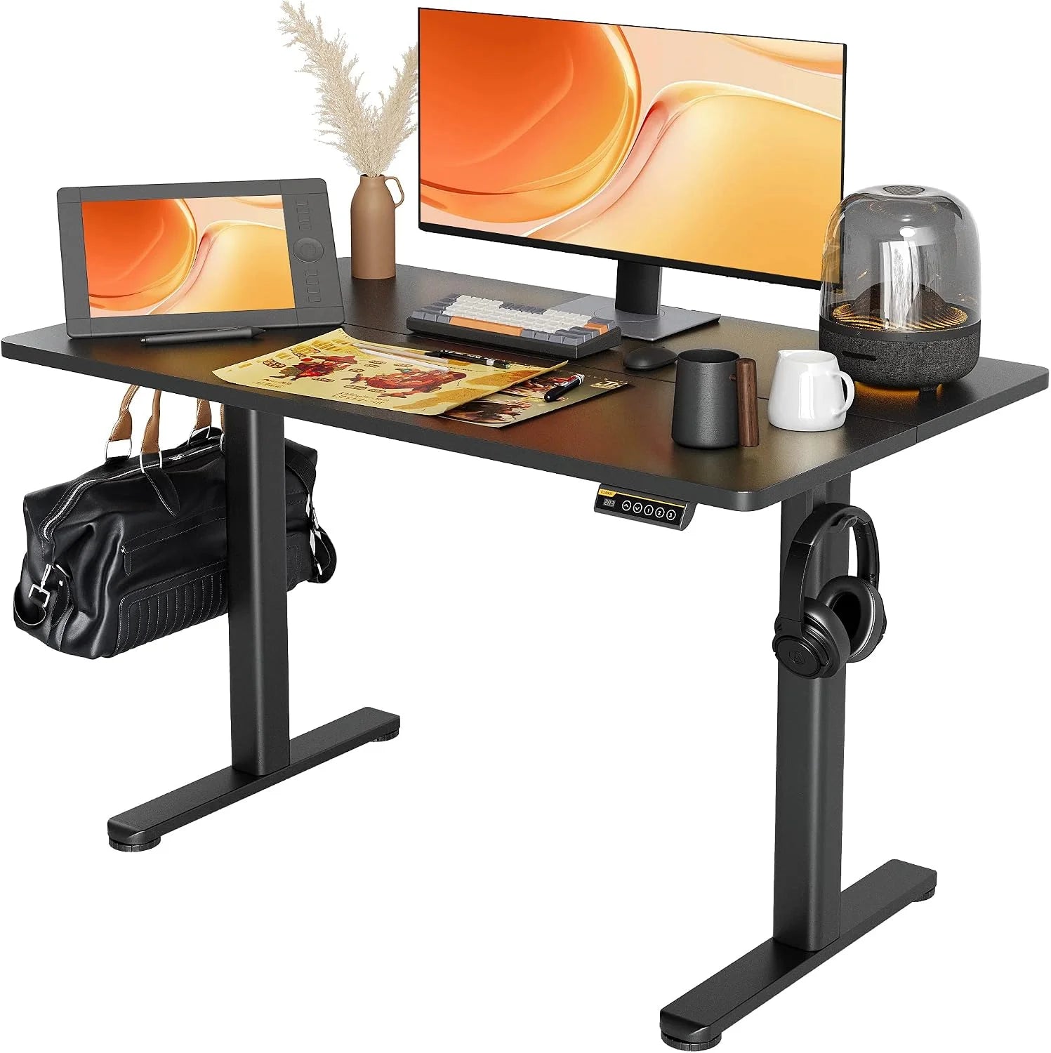 New Arrivals Electric Standing Desk, Adjustable Height Stand up Desk, 24x48 Inches Sit Stand Home Office Desk with Splice - Image 17