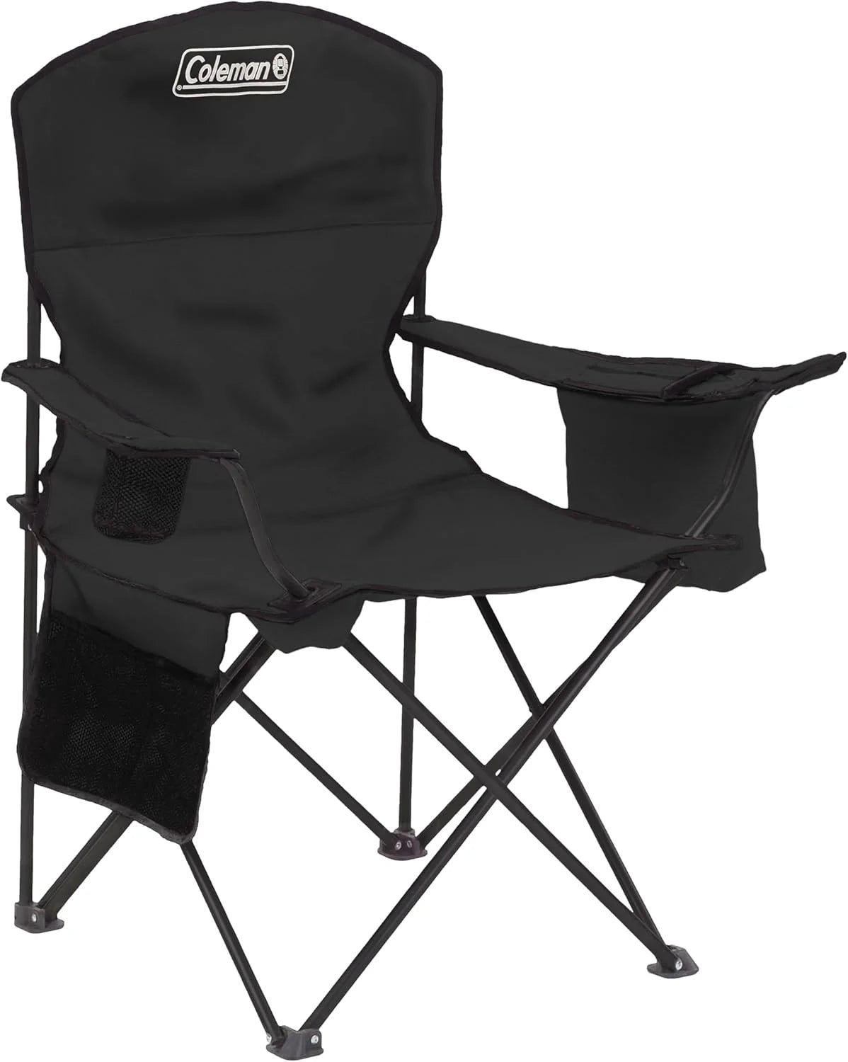 Coleman Portable Camping Chair with 4-Can Cooler, Cushioned Seat & Back with Side Pockets & Cup Holder bifanuoyard - Image 3