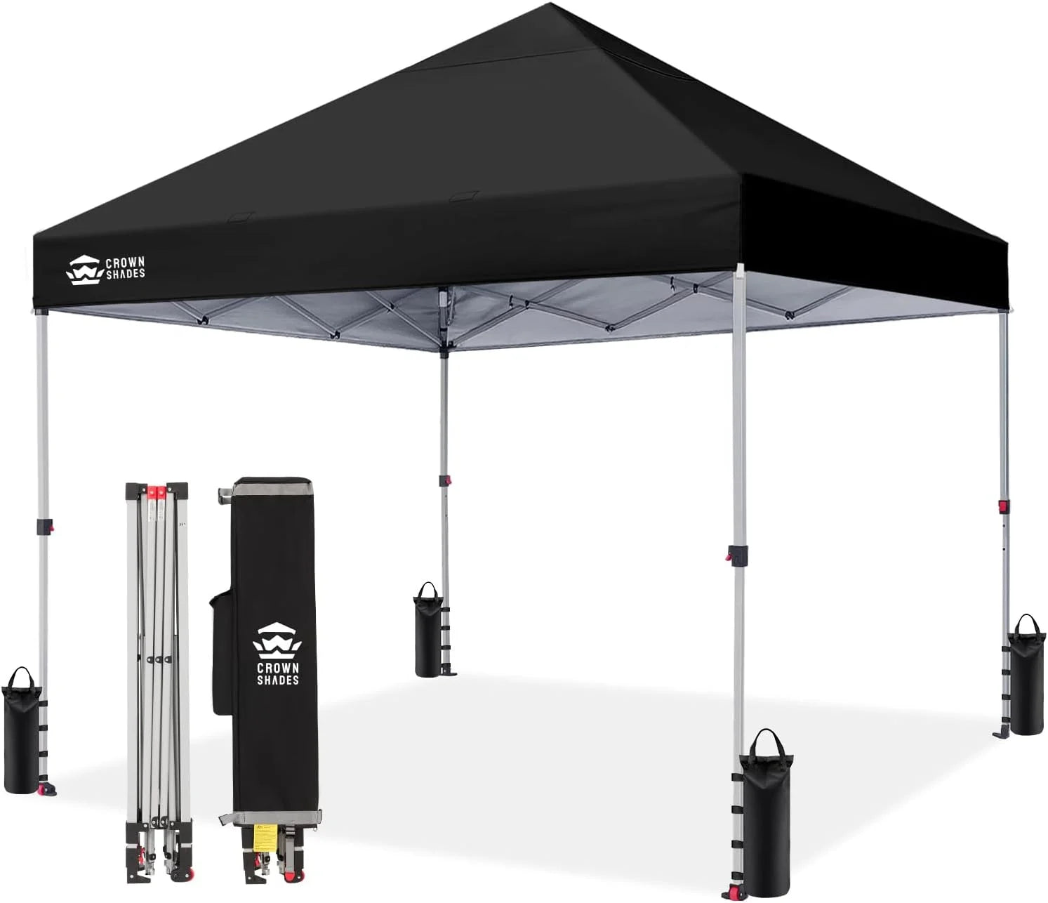 CROWN SHADES 10×10 Pop Up Canopy, Patented CenterLok One Push Tent Canopy, 8 Stakes, 4 Ropes (10×10 bifanuoyard - Image 27