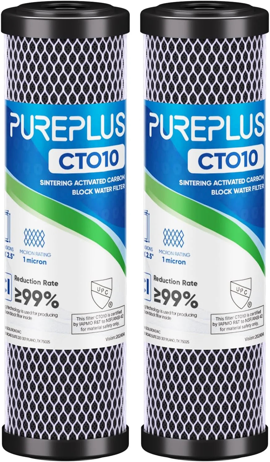 New Arrivals Micron 2.5 x 10 Whole House CTO Carbon Water Filter Cartridge Replacement for Under Sink Water Filter System - Image 5