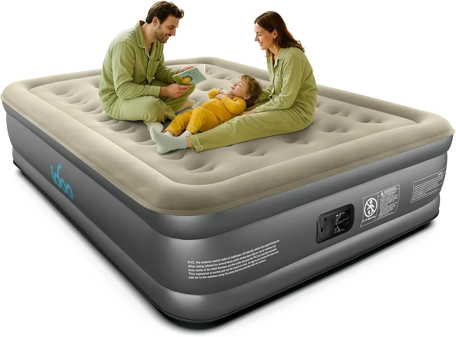 New Arrivals Queen Air Mattress with Built in Pump, 18 Raised Comfort Inflatable Blow up Mattress, Upgraded Support Structure - Image 8