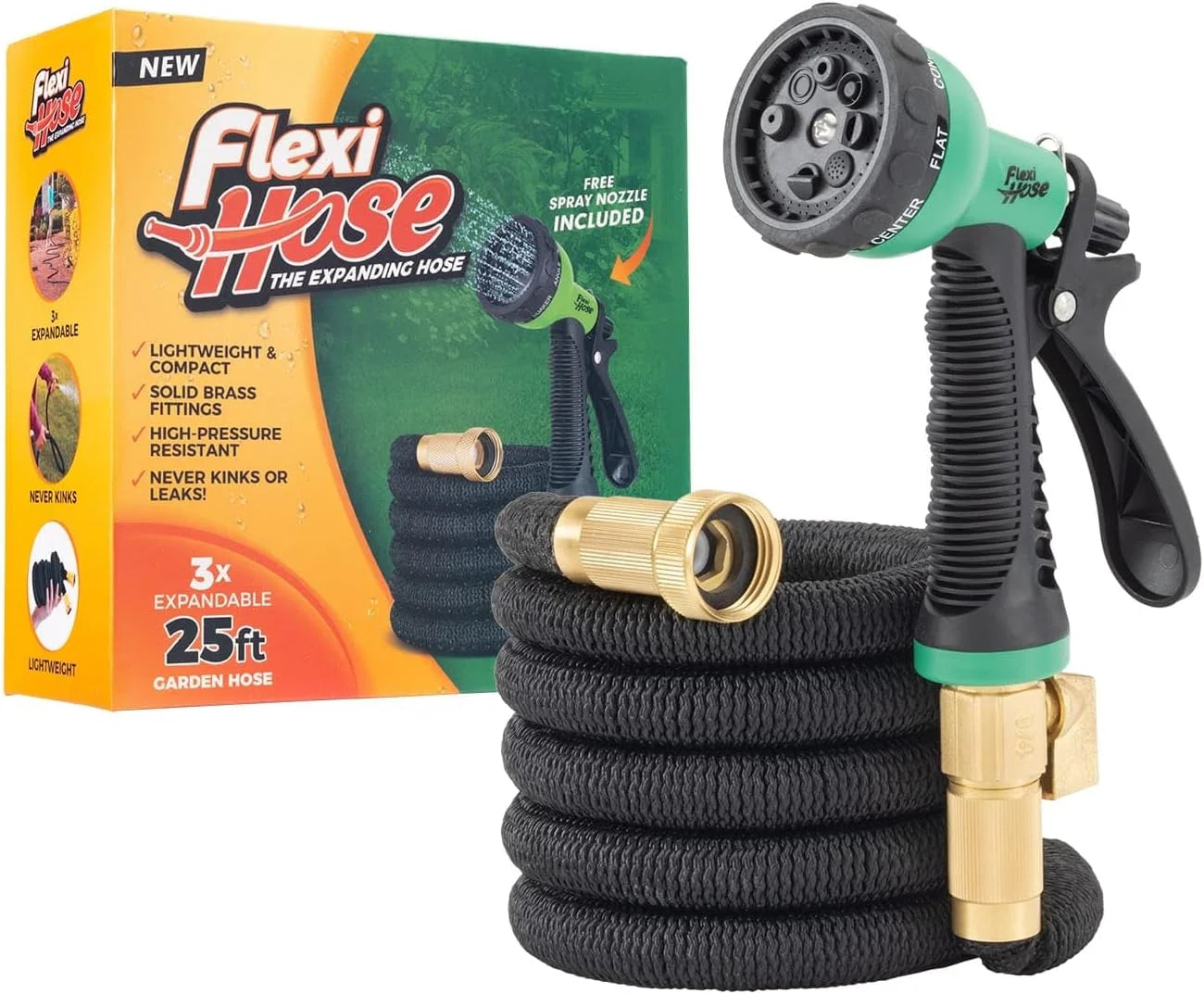 New Arrivals Hose Expandable Garden Hose with 8 Function Nozzle, 100FT, Lightweight Retractable Garden Hose - Image 2