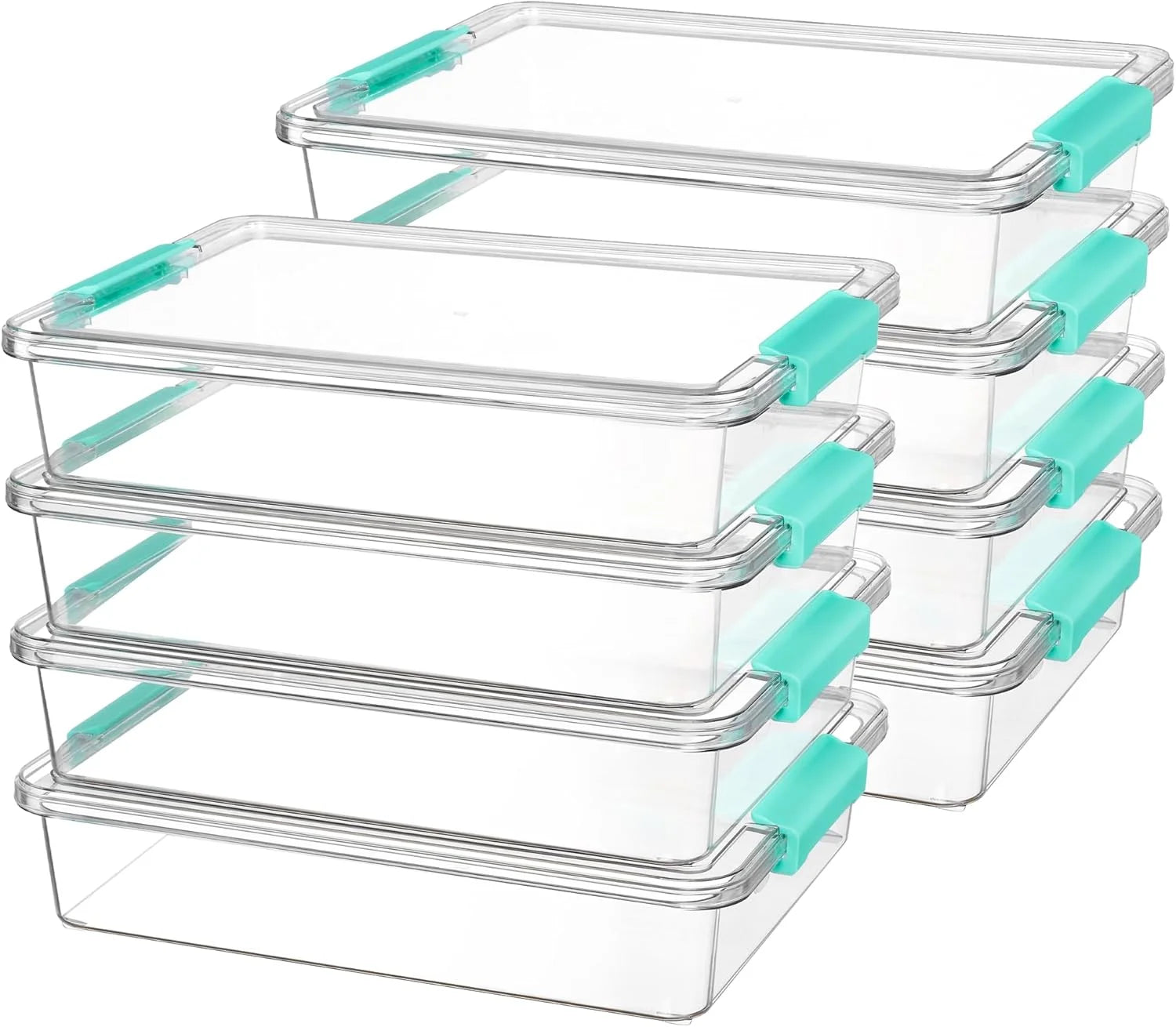 4 Pack 6 Qt Plastic Storage Bins with Lids, Clear Sensory Bins, Stackable Containers for Organizing School & bifanuoyard - Image 8