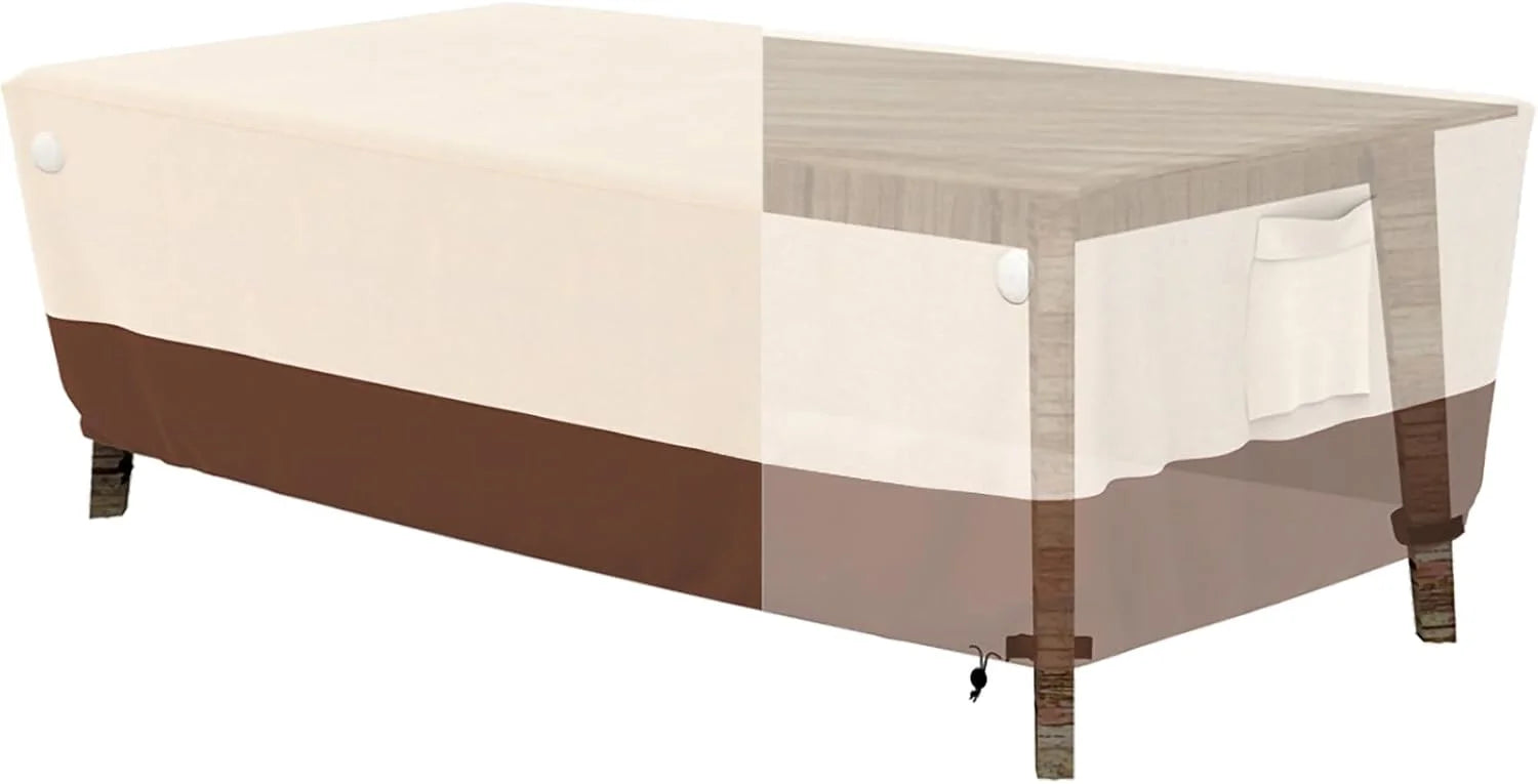 Tuyeho 124x84 Heavy Duty 900D Outdoor Patio Furniture Set Cover Waterproof - Image 6