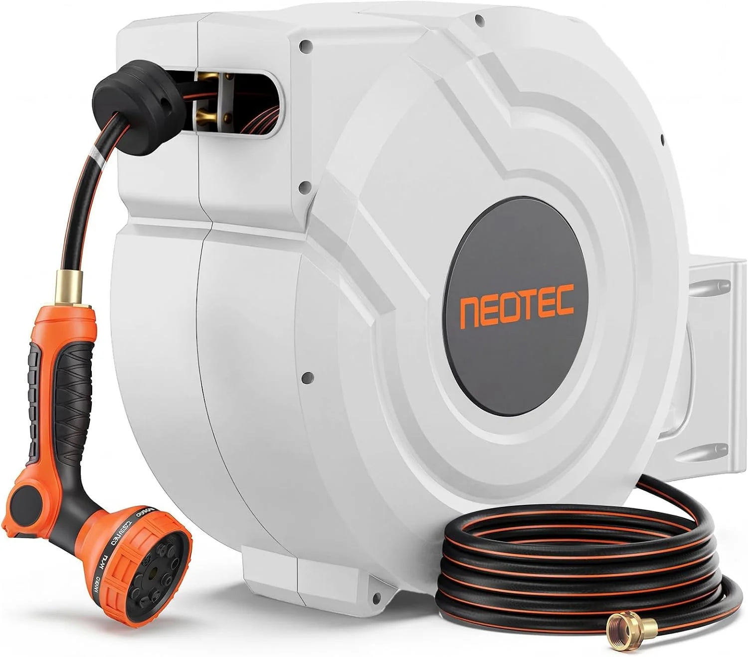 5/8 in 100ft Retractable Garden Hose Reel with Any-Length Lock Slow Auto Rewind Heavy Duty Water Hose Reel With bifanuoyard - Image 2