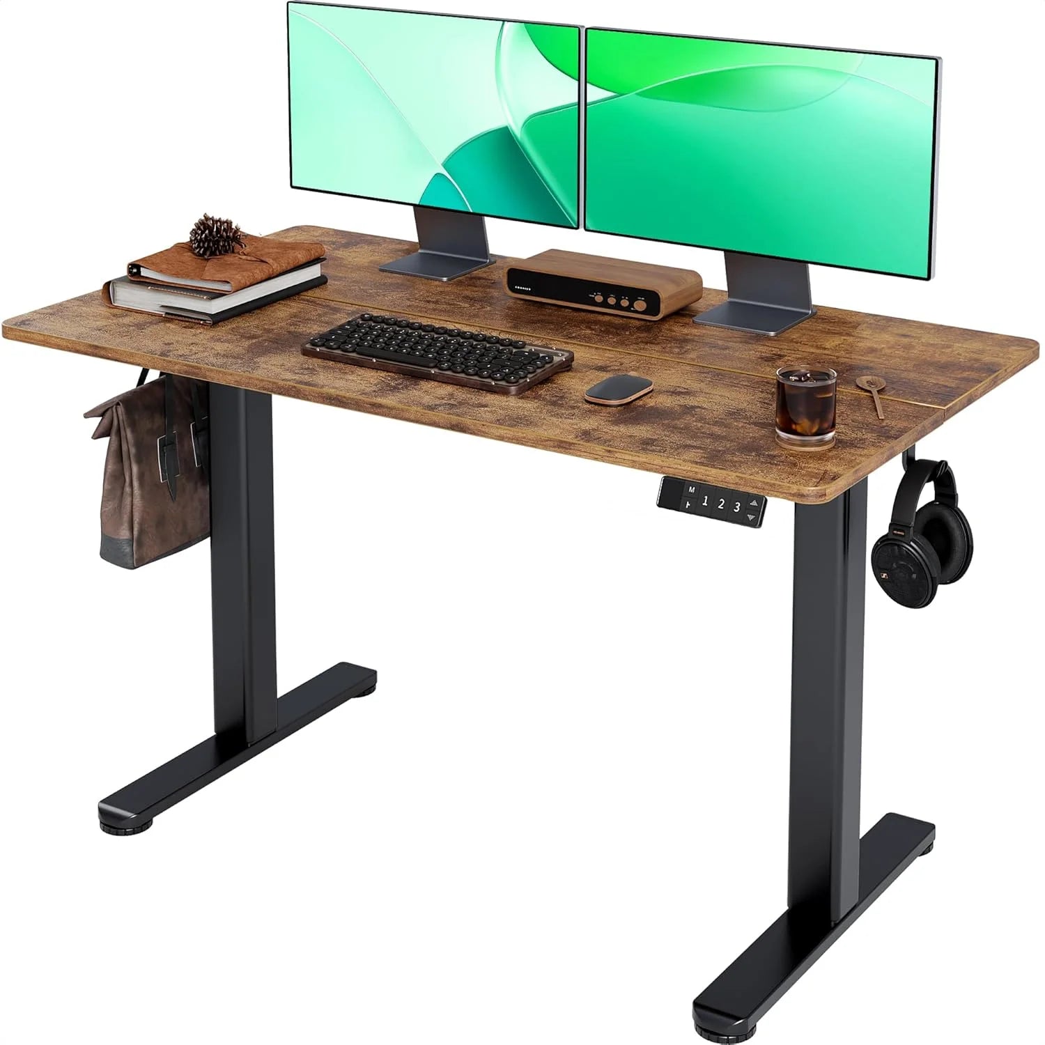New Arrivals Electric Standing Desk, Adjustable Height Stand up Desk, 24x48 Inches Sit Stand Home Office Desk with Splice - Image 9