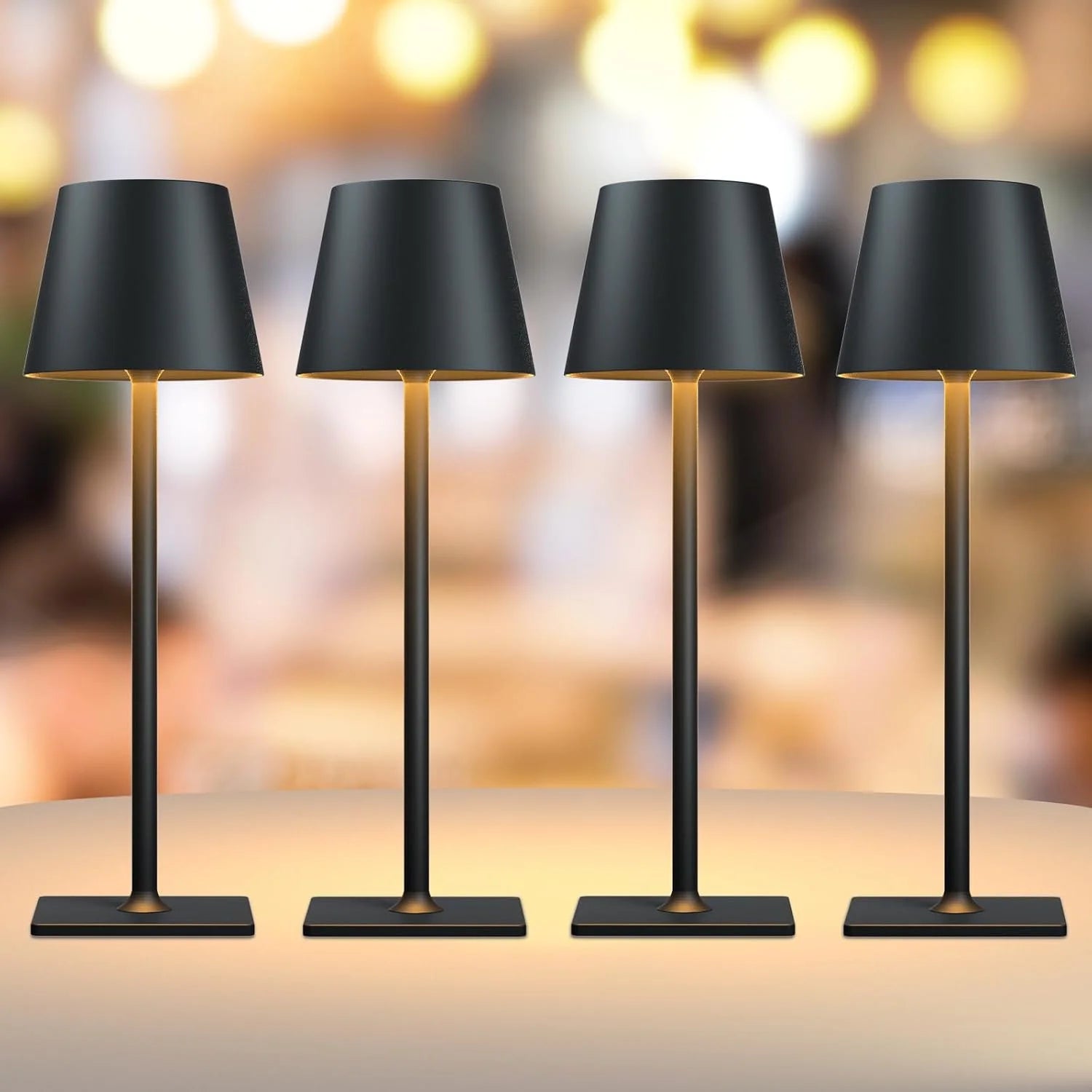 Yogaret 4 Pack Gold Rechargeable Led Cordless Table Lamps bifanuoyard - Image 2