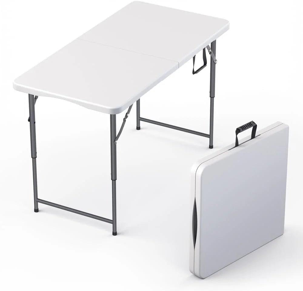 Our Modern Space 8 Feet Foldable Table with Built in Handle & Steel Legs, Heavy Duty Portable bifanuoyard - Image 3