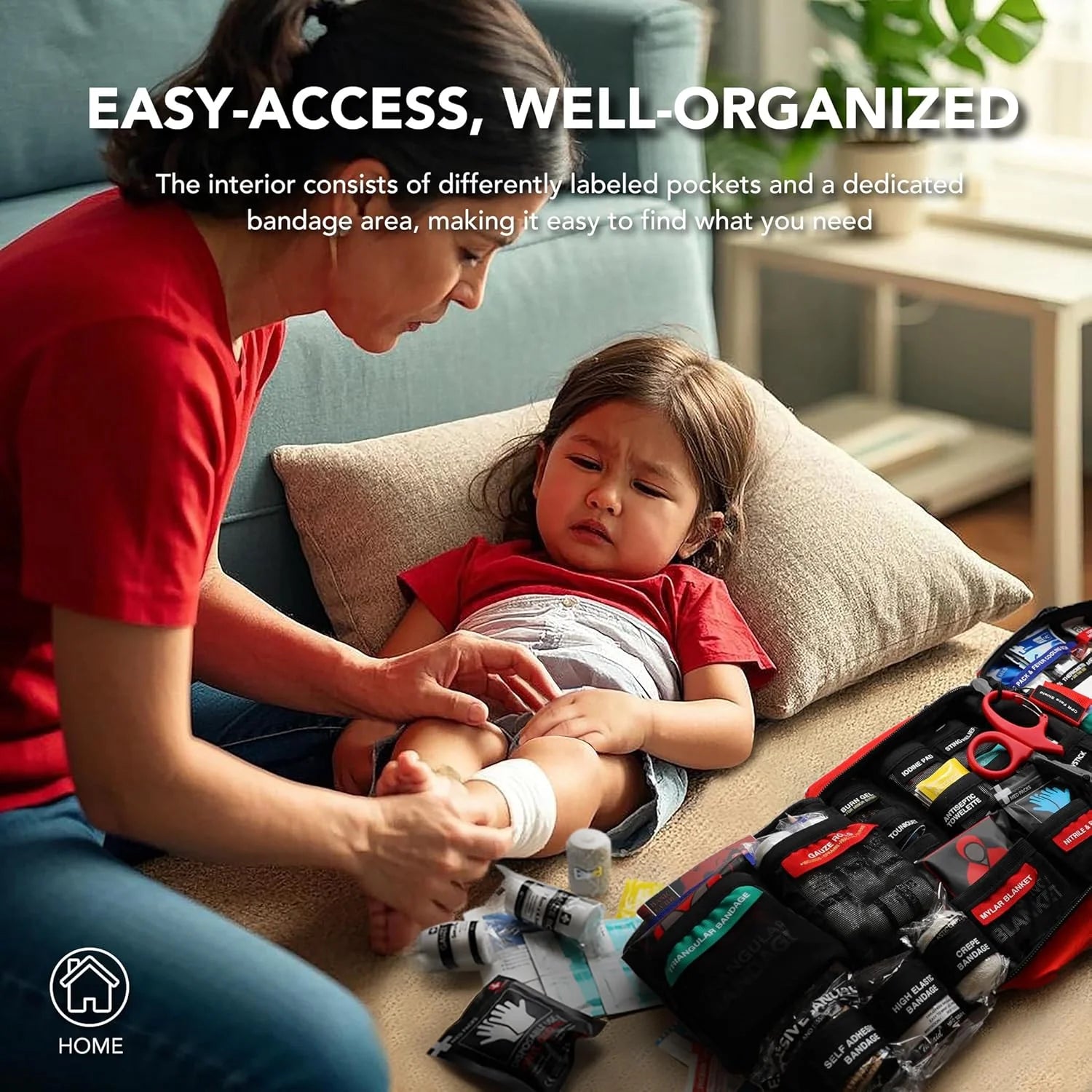 New Arrivals First Aid Kit, Well-Organized Premium Waterproof Compact Trauma Medical Kits for Any Emergencies - Image 2