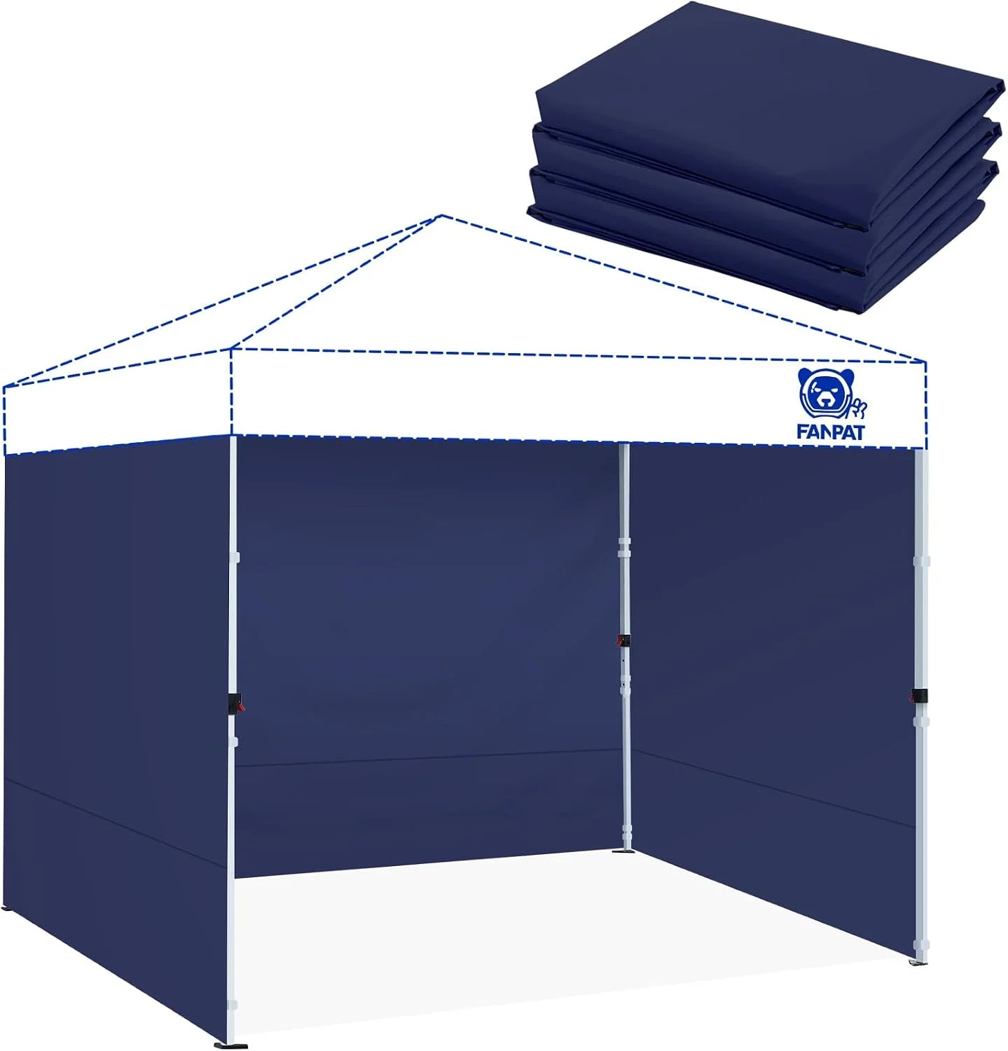 New Arrivals 10×10 Canopy Sidewalls for Canopy Frame, White (3Pcs Sidewalls Only) - Image 7