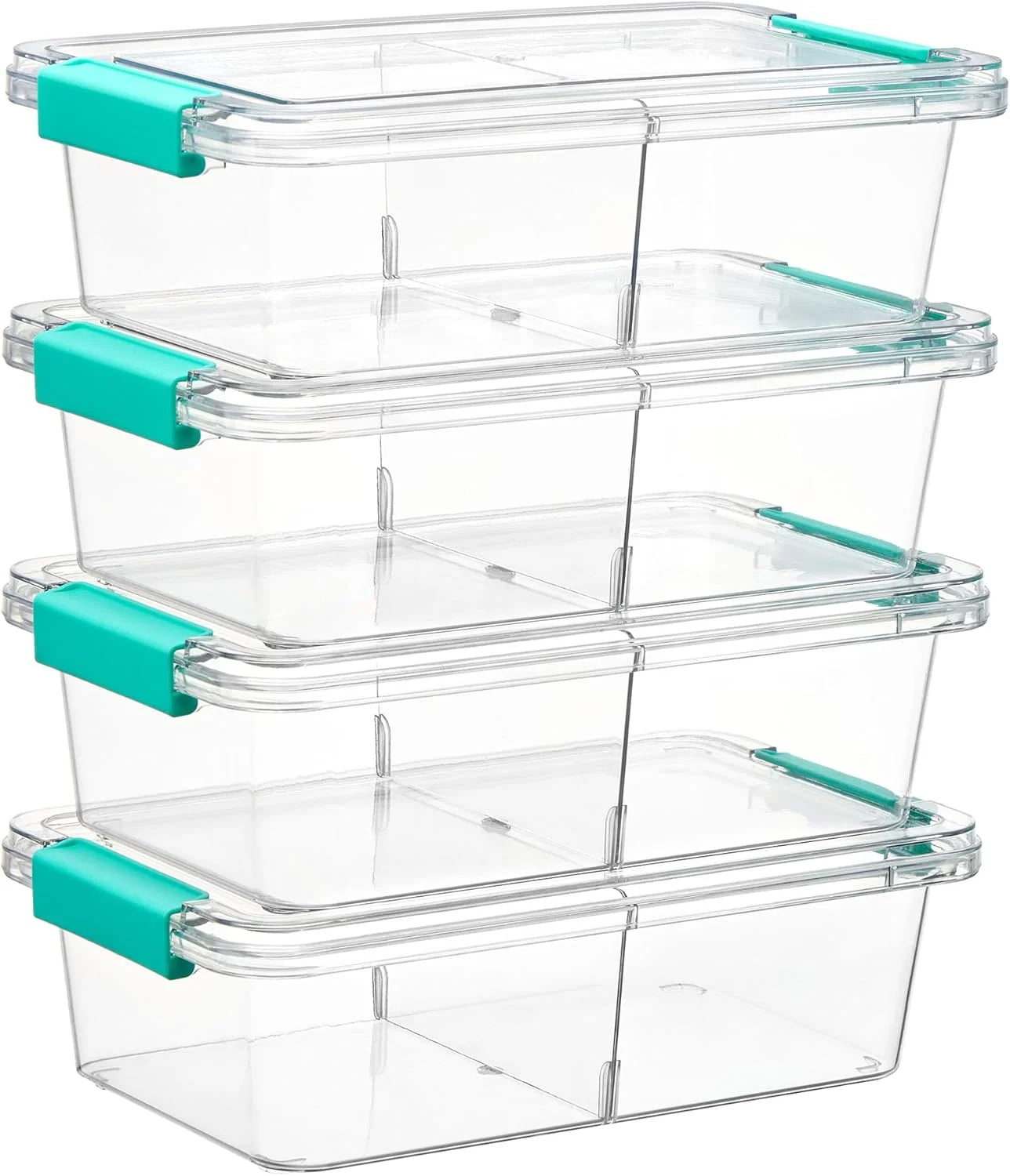 4 Pack 6 Qt Plastic Storage Bins with Lids, Clear Sensory Bins, Stackable Containers for Organizing School & bifanuoyard - Image 10