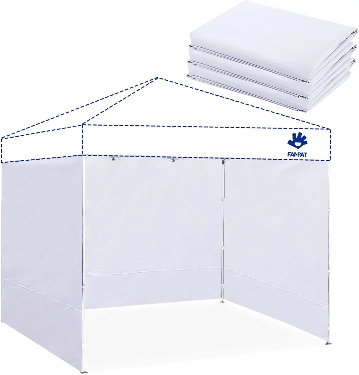 New Arrivals 10×10 Canopy Sidewalls for Canopy Frame, White (3Pcs Sidewalls Only) - Image 15