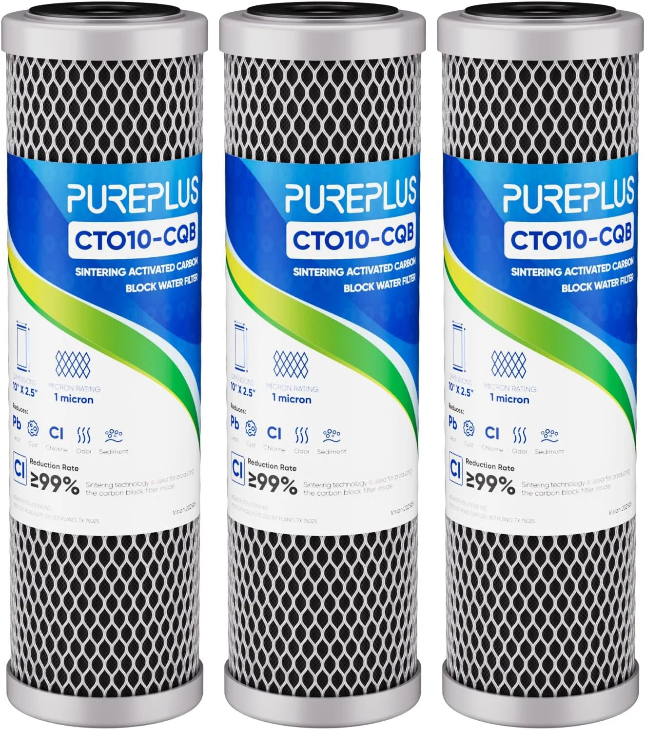 New Arrivals Micron 2.5 x 10 Whole House CTO Carbon Water Filter Cartridge Replacement for Under Sink Water Filter System - Image 9