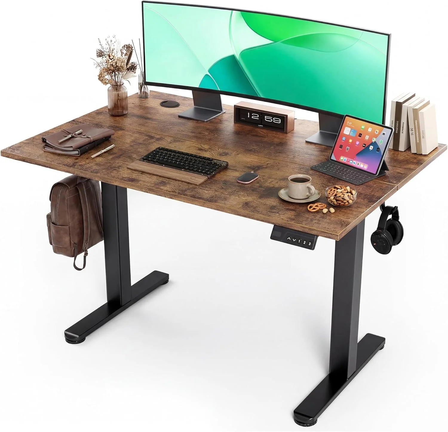 New Arrivals Electric Standing Desk, Adjustable Height Stand up Desk, 24x48 Inches Sit Stand Home Office Desk with Splice - Image 11