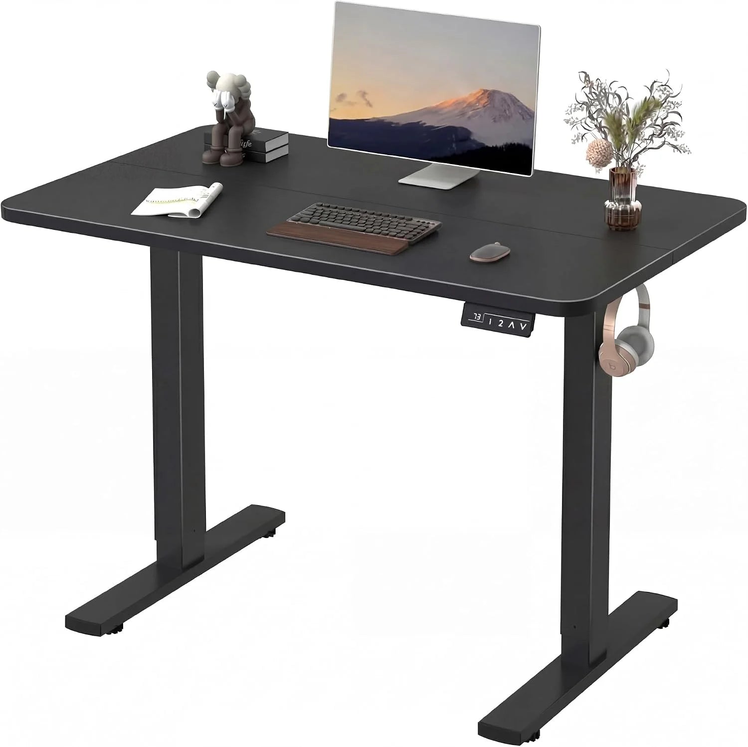 New Arrivals 55 x 24 Inches Electric Height Adjustable Standing Desk Large Sit Stand Up Desk Home Office Computer Desk Memory - Image 3